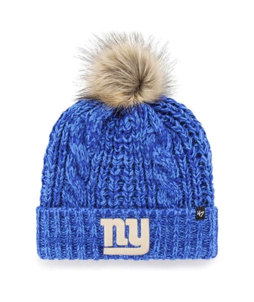 New York Giants Women's 47 Brand Blue Meeko Cuff Knit Hat