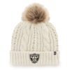 Las Vegas Raiders Women’s 47 Brand White Cream Meeko Cuff Knit Hat