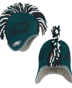 Philadelphia Eagles YOUTH Mohawk Midnight Green Knit Winter Hat