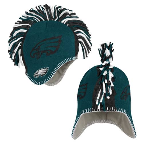 Philadelphia Eagles YOUTH Mohawk Midnight Green Knit Winter Hat