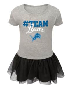 Detroit Lions TODDLER Baby Girls Gray Jumper Dress