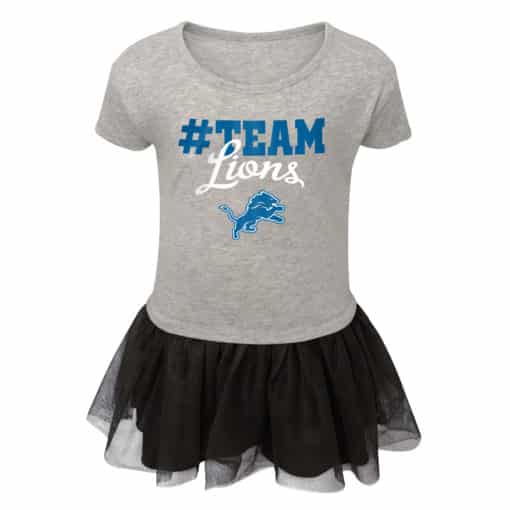 Detroit Lions TODDLER Baby Girls Gray Jumper Dress