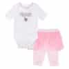 Minnesota Vikings Baby Girls White Pink Creeper Tutu Leggings 2 Piece Set