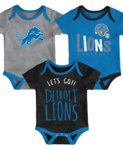 Detroit Lions 3 Pack Baby Onesie Creeper Set