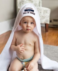 Detroit Tigers All Pro White Baby Hooded Towel