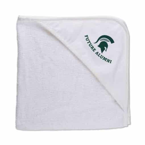 Michigan State Spartans All Pro White Baby Hooded Towel