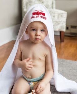 Boston Red Sox All Pro White Baby Hooded Towel