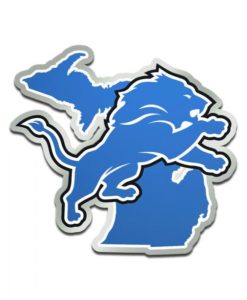 Detroit Lions Michigan Acrylic Auto Emblem Decal