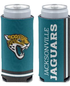 Jacksonville Jaguars 12 oz Teal Slim Can Cooler Holder