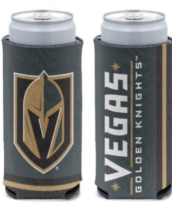 Vegas Golden Knights 12 oz Dark Gray Slim Can Cooler Holder