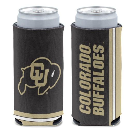 Colorado Buffaloes 12 oz Black Slim Can Cooler Holder