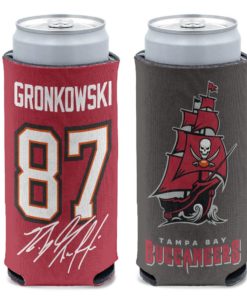 Tampa Bay Buccaneers Rob Gronkowski 12 oz Red Slim Can Cooler Holder