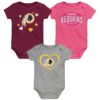 Washington Football Classic Baby Girls 3 Piece Creeper Set