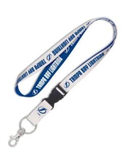 Tampa Bay Lightning Blue White Lanyard With Detachable Buckle