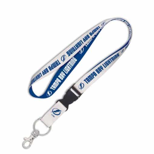 Tampa Bay Lightning Blue White Lanyard With Detachable Buckle