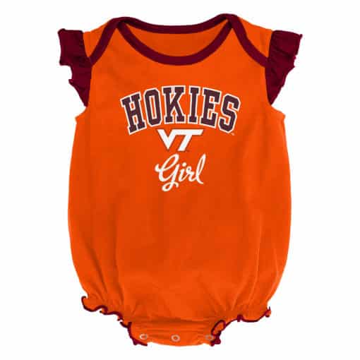 Virginia Tech Hokies Baby Girl 2 Pack Onesie Creeper Set - Image 3
