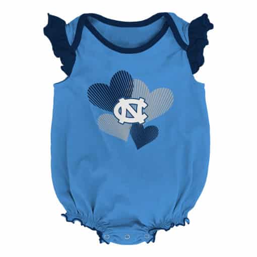 North Carolina Tar Heels Baby Girl 2 Pack Onesie Creeper Set - Image 2