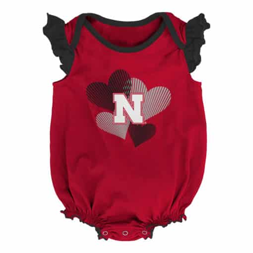 Nebraska Cornhuskers Baby Girl 2 Pack Onesie Creeper Set - Image 2