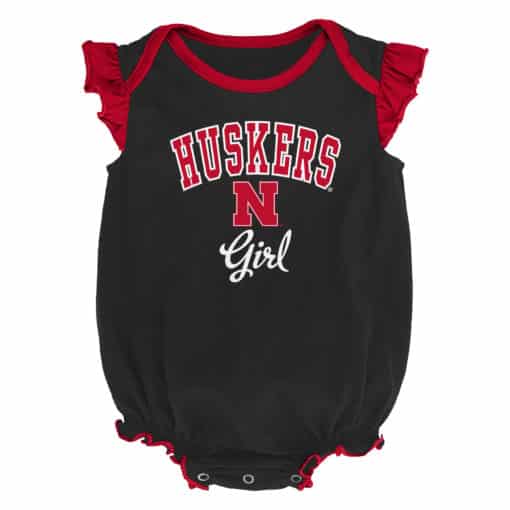Nebraska Cornhuskers Baby Girl 2 Pack Onesie Creeper Set - Image 3
