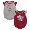 Indiana Hoosiers Baby Girl 2 Pack Onesie Creeper Set