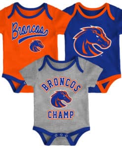 Boise State Broncos Baby 3 Pack Champ Onesie Creeper Set