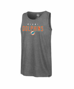 Miami Dolphins Men's 47 Brand Gray Splitter Tank Top