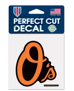 Baltimore Orioles O's 4"x4" Perfect Cut Color Decal