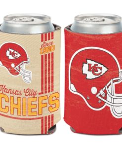 Kansas City Chiefs 12 oz Red White Vintage Can Cooler Holder