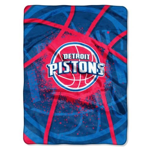 Detroit Pistons Blanket 60x80 Raschel Shadow Play Design