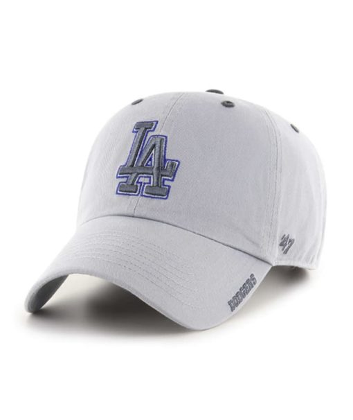 Los Angeles Dodgers 47 Brand Gray Storm Ice Clean Up Adjustable Hat