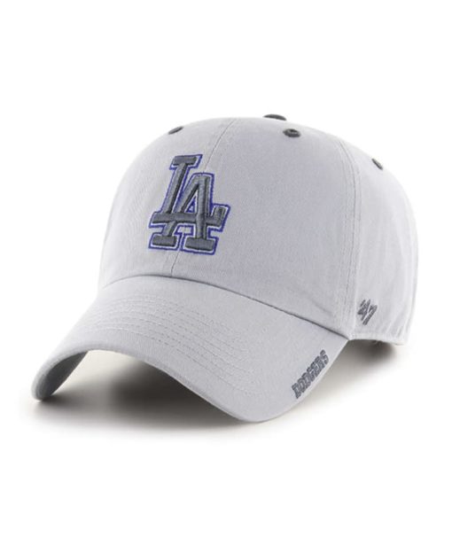 Los Angeles Dodgers 47 Brand Gray Storm Ice Clean Up Adjustable Hat ...