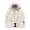 Illinois Fighting Illini Women's 47 Brand White Cream Meeko Cuff Knit Hat