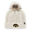 Iowa Hawkeyes Women's 47 Brand White Cream Meeko Cuff Knit Hat