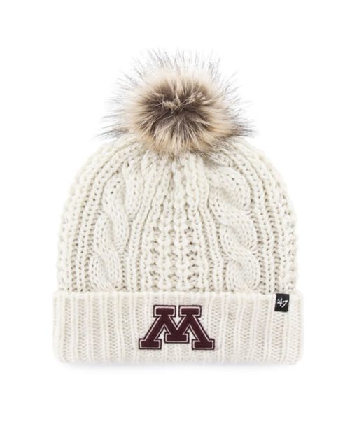 Minnesota Golden Gophers Women's 47 Brand White Cream Meeko Cuff Knit Hat