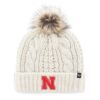 Nebraska Cornhuskers Women's 47 Brand White Cream Meeko Cuff Knit Hat