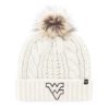 West Virginia Mountaineers Women's 47 Brand White Cream Meeko Cuff Knit Hat