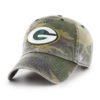 Green Bay Packers 47 Brand Camo Cargo Clean Up Adjustable Hat