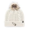 Arizona Cardinals Women's 47 Brand White Cream Meeko Cuff Knit Hat