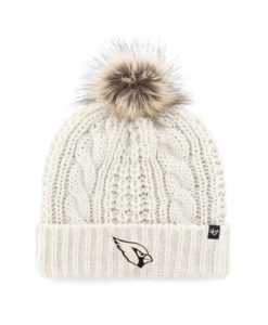 Arizona Cardinals Women's 47 Brand White Cream Meeko Cuff Knit Hat