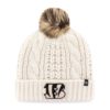 Cincinnati Bengals Women's 47 Brand White Cream Meeko Cuff Knit Hat