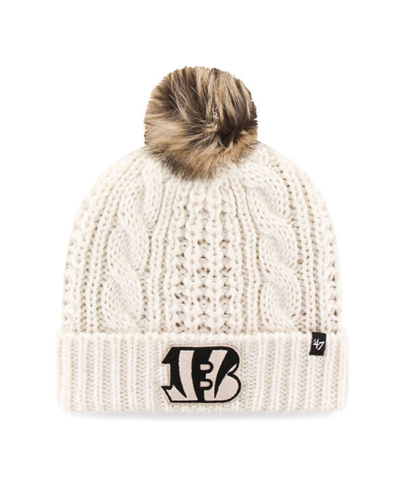 Boston Bruins '47 Women's Meeko Cuffed Knit Hat with Pom - Cream