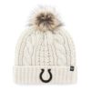 Indianapolis Colts Women's 47 Brand White Cream Meeko Cuff Knit Hat