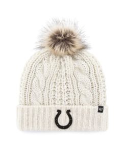 Indianapolis Colts Women's 47 Brand White Cream Meeko Cuff Knit Hat