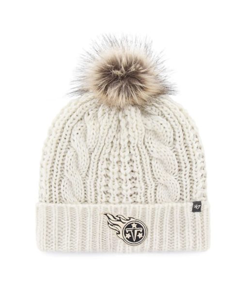 Tennessee Titans Women's 47 Brand White Cream Meeko Cuff Knit Hat