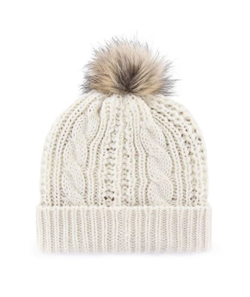 Tennessee Titans Women's 47 Brand White Cream Meeko Cuff Knit Hat - Image 2