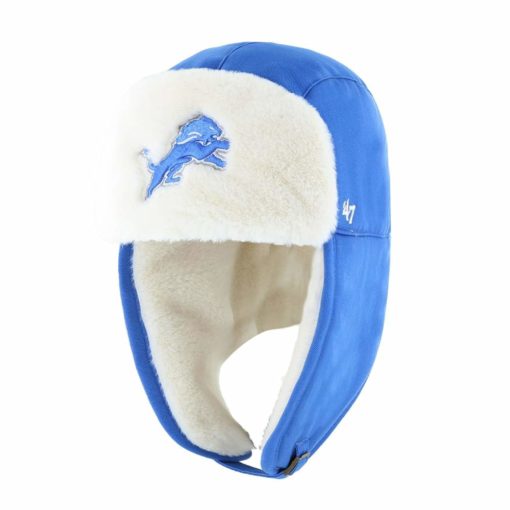 Detroit Lions 47 Brand Blue Raz Trapper Knit Winter Hat