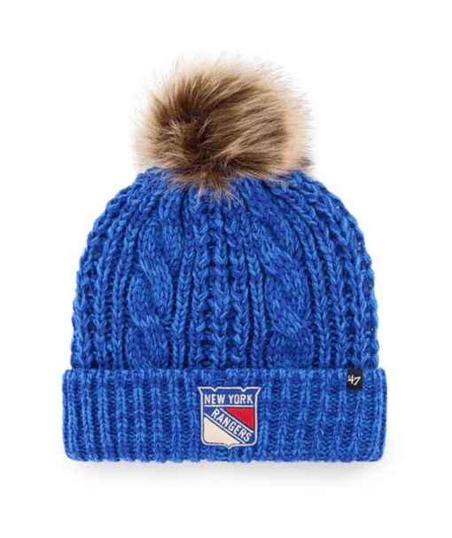 New York Rangers Women's 47 Brand Blue Meeko Cuff Knit Hat