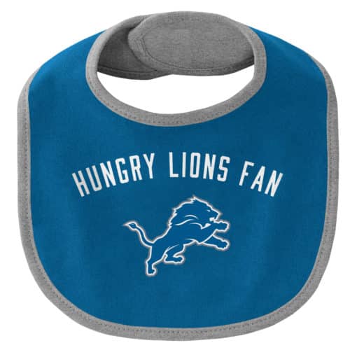 Detroit Lions Baby Gray 3 Piece Creeper Set - Image 2