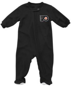Philadelphia Flyers Baby Black Zip Up Blanket Sleeper Coverall