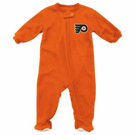 Philadelphia Flyers Baby Orange Zip Up Blanket Sleeper Coverall